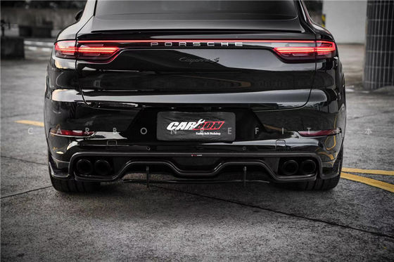 Porsche Cayenne Fiber Body Kit için Otomatik Parçalar Cayenne Karbon Fiber Front Spreader Spoiler