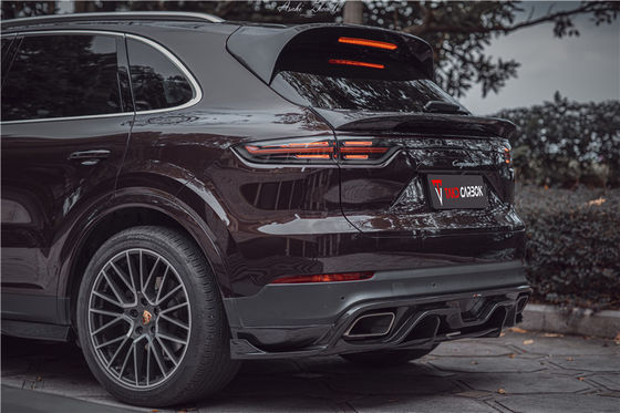 Porsche Cayenne Fiber Body Kit için Otomatik Parçalar Cayenne Karbon Fiber Front Spreader Spoiler