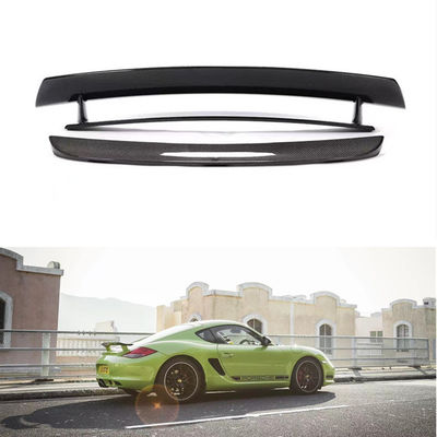 Porsche 987 Karbon Fiber Spoiler 987 Geliştirilmiş Cayman R Stili Kuyruk Spoiler 987 Vücut Seti için Otomatik Parçalar