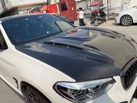 BMW X3M X4M F97 F98 Karbon Fiber Makine Kapağı Kuru Karbon Fiber Malzemesi X3M X4M Karbon Fiber Motor Kapağı
