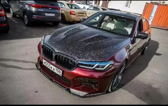BMW 5 Serisi G30 G38 F90 Karbon Fiber Makine Kapağı G30 G38 F90 Kuru Karbon Fiber Motor Kapak Kapağı