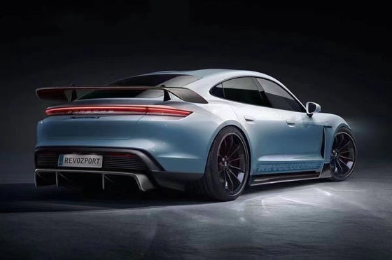 Porsche Taycan Karbon Fiber Bodies Kit için Otomatik Parçalar TAYCAN Upgrade REVOZPORT Stil Ön Kürek Diffuser Spoiler Body Kit