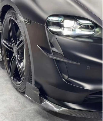 Porsche Taycan Karbon Fiber Bodies Kit için Otomatik Parçalar TAYCAN Upgrade REVOZPORT Stil Ön Kürek Diffuser Spoiler Body Kit