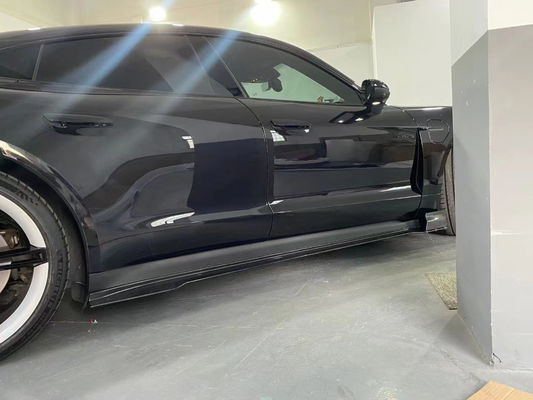 Porsche Taycan Karbon Fiber Bodies Kit için Otomatik Parçalar TAYCAN Upgrade REVOZPORT Stil Ön Kürek Diffuser Spoiler Body Kit