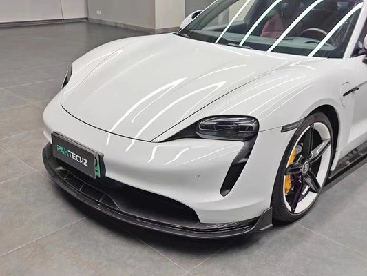 Porsche Taycan Taycan Yükseltme PAKTECHZ Tarzı Ön Kürek Diffuser Spoiler Body Kit için Kuru Karbon Fiber Karbon Fiber Body Kit