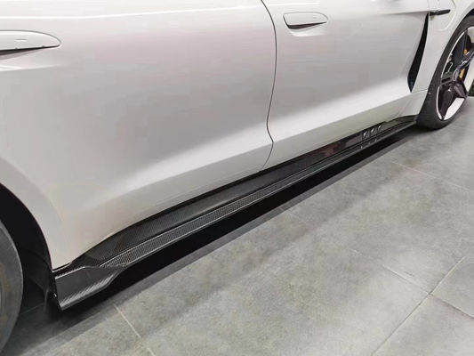 Porsche Taycan Taycan Yükseltme PAKTECHZ Tarzı Ön Kürek Diffuser Spoiler Body Kit için Kuru Karbon Fiber Karbon Fiber Body Kit