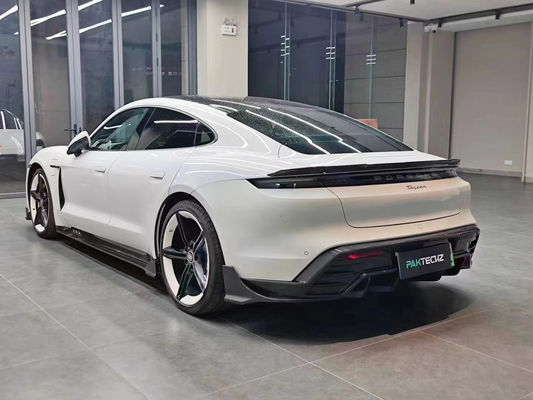 Porsche Taycan Taycan Yükseltme PAKTECHZ Tarzı Ön Kürek Diffuser Spoiler Body Kit için Kuru Karbon Fiber Karbon Fiber Body Kit
