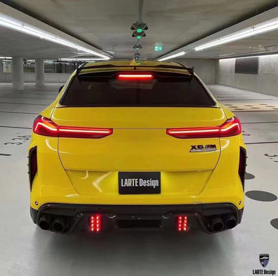 BMW X6M F96 Karbon Fiber Bodies Kit için Otomatik Parçalar X6M F96 Yükseltilmiş LARTE Tasarım Tarzı Ön Kürek Diffuser Spoiler Body Kit