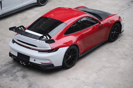 Porsche911 992 992 için PP Plastik Malzeme Vücut Kütüphane GT3 Tarzı Yenileme Ön ve Arka Bumper Yan Etek Spoiler Hood Vücut Kütüphane
