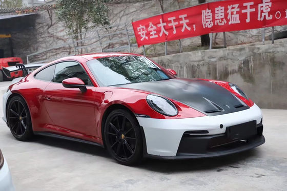 Porsche911 992 992 için PP Plastik Malzeme Vücut Kütüphane GT3 Tarzı Yenileme Ön ve Arka Bumper Yan Etek Spoiler Hood Vücut Kütüphane