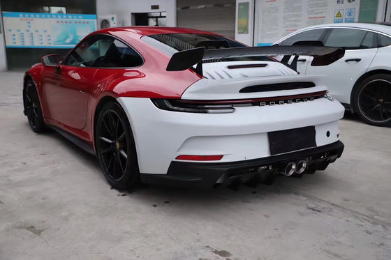 Porsche911 992 992 için PP Plastik Malzeme Vücut Kütüphane GT3 Tarzı Yenileme Ön ve Arka Bumper Yan Etek Spoiler Hood Vücut Kütüphane