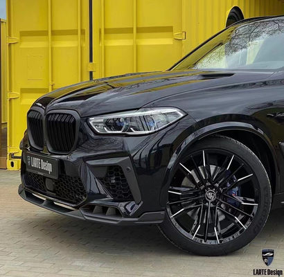 BMW X5M F95 Karbon Fiber Bodies Kit için Otomatik Parçalar X5M F95 LD tarzı gelişmiş Ön Kürek Diffuser Spoiler Body Kit