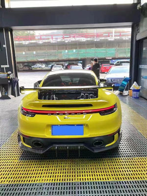 için Porsche 992 Karbon fiber Body Kit 992 Karbon fiber front lip diffuser side skirt spoiler hood fender