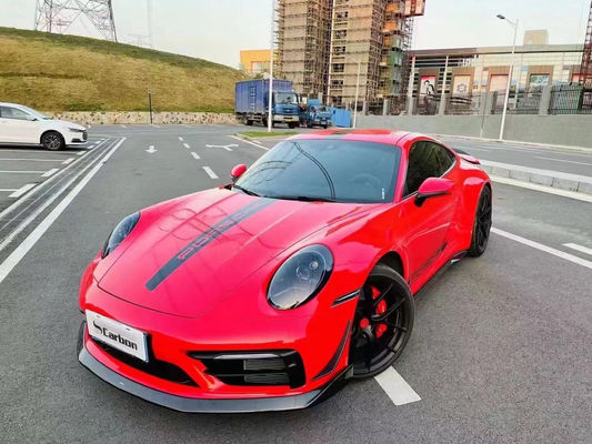 için Porsche 992 Karbon fiber Body Kit 992 Karbon fiber front lip diffuser side skirt spoiler hood fender