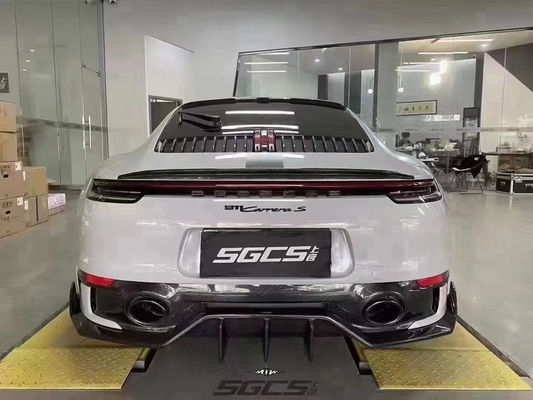 için Porsche 992 Karbon fiber Body Kit 992 Karbon fiber front lip diffuser side skirt spoiler hood fender