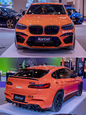 BMW X4M Karbon Fiber Bodies Kit için Otomatik Parçalar X4M Karbon Fiber Front Scoop Diffuser Spoiler Hood Body Kit