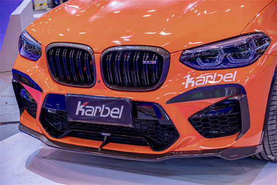 BMW X4M Karbon Fiber Bodies Kit için Otomatik Parçalar X4M Karbon Fiber Front Scoop Diffuser Spoiler Hood Body Kit