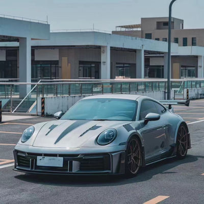Porsche 911 992 Karbon Fiber Body Kit 992 MIW tarzı Yeniletilmiş Ön ve Arka Bump Spoiler Hood Geniş Vücut Kit