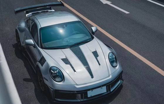 Porsche 911 992 Karbon Fiber Body Kit 992 MIW tarzı Yeniletilmiş Ön ve Arka Bump Spoiler Hood Geniş Vücut Kit