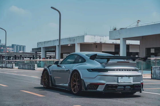 Porsche 911 992 Karbon Fiber Body Kit 992 MIW tarzı Yeniletilmiş Ön ve Arka Bump Spoiler Hood Geniş Vücut Kit