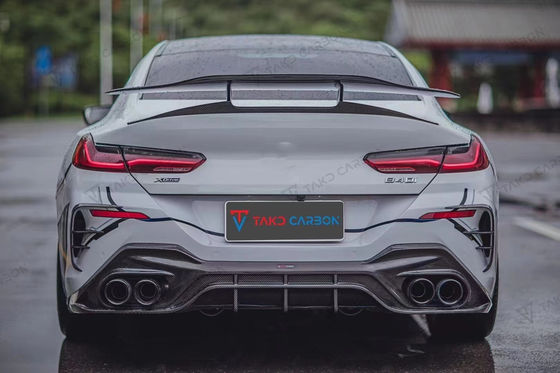 BMW 8 Serisi G14 G15 G16 840i Karbon Fiber Bodies Kit 840i Karbon Fiber Front Scoop Diffused Spoiler Side Skirt için Otomatik Parçalar