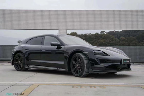 Porsche Taycan Taycan Yükseltme PAKTECHZ Tarzı Ön Kürek Diffuser Spoiler Body Kit için Kuru Karbon Fiber Karbon Fiber Body Kit