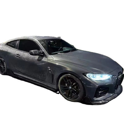 BMW 4 Serisi G22 G22 için Karbon Elyafı Beden Kitleri Karbon Elyafı Ön Kürek Diffuser Spoiler Side Skirt Kuru Karbon Elyafı Beden Kitleri