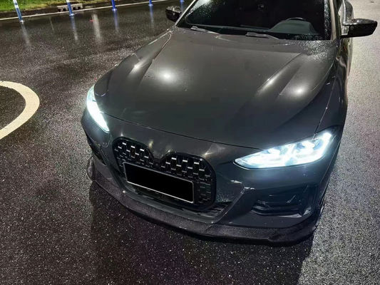 BMW 4 Serisi G22 G22 için Karbon Elyafı Beden Kitleri Karbon Elyafı Ön Kürek Diffuser Spoiler Side Skirt Kuru Karbon Elyafı Beden Kitleri