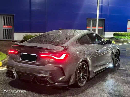 BMW 4 Serisi G22 G22 için Karbon Elyafı Beden Kitleri Karbon Elyafı Ön Kürek Diffuser Spoiler Side Skirt Kuru Karbon Elyafı Beden Kitleri
