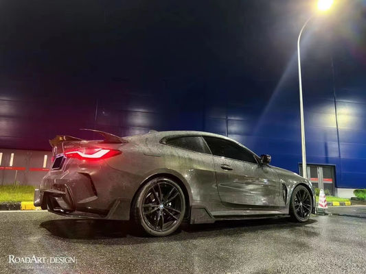 BMW 4 Serisi G22 G22 için Karbon Elyafı Beden Kitleri Karbon Elyafı Ön Kürek Diffuser Spoiler Side Skirt Kuru Karbon Elyafı Beden Kitleri