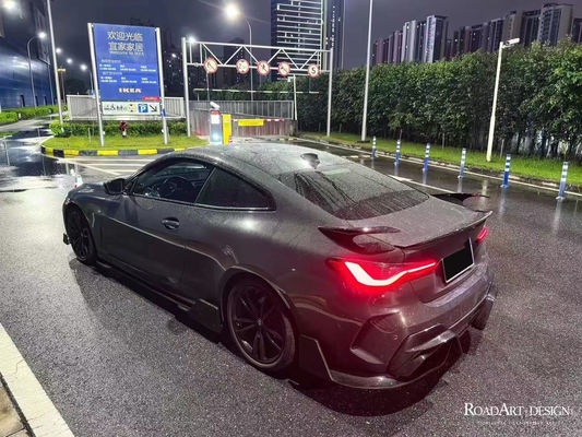 BMW 4 Serisi G22 G22 için Karbon Elyafı Beden Kitleri Karbon Elyafı Ön Kürek Diffuser Spoiler Side Skirt Kuru Karbon Elyafı Beden Kitleri