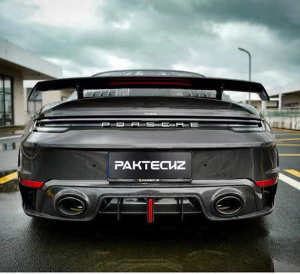 Porsche 992 Turbo Karbon Fiber Spoiler 992 Turbo Upgrade Paktechz Stili Karbon Fiber Tail Cover Spoiler için
