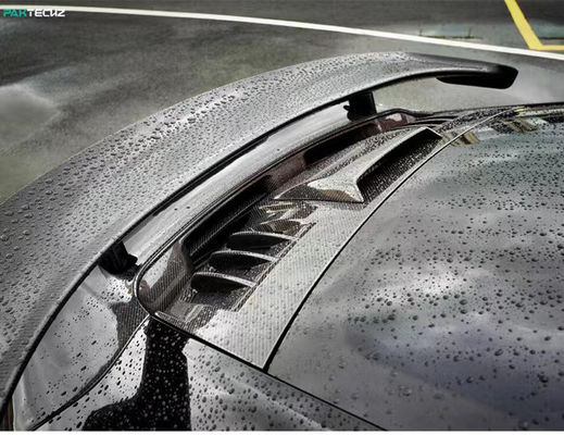 Porsche 992 Turbo Karbon Fiber Spoiler 992 Turbo Upgrade Paktechz Stili Karbon Fiber Tail Cover Spoiler için