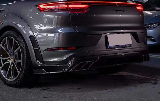 Porsche Cayenne için Karbon Fiber Geniş Vücut Kit Cayenne MSY tarzı Karbon Fiber Ön Dudak Diffuser Spoiler Hood