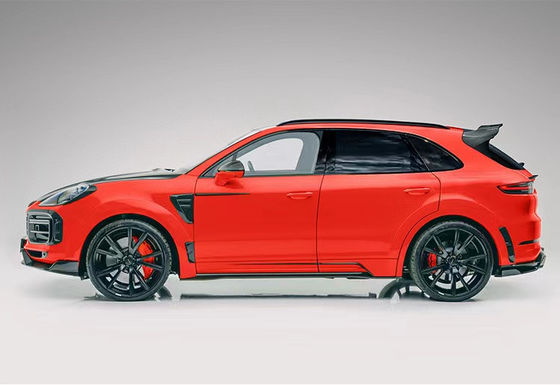 Porsche Cayenne için Karbon Fiber Geniş Vücut Kit Cayenne MSY tarzı Karbon Fiber Ön Dudak Diffuser Spoiler Hood