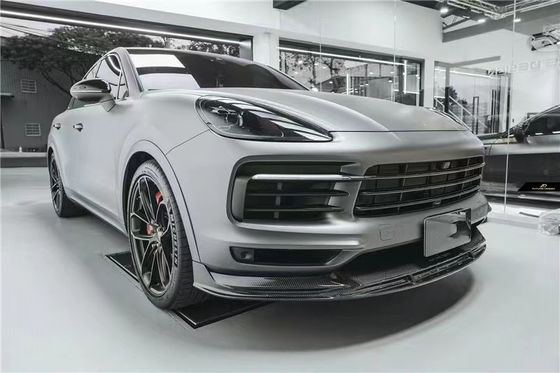 Porsche Cayenne Coupe Karbon Fiber Bodies Kit Cayenne Coupe FD tarzı yükseltilmiş Karbon Fiber Front Lip Diffuser Body Kit