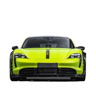 Porsche Taycan Geniş Bedenli Kit için Taycan PD tarzı Karbon Fiber Ön Dudak Diffuser Spoiler Side Skirt Wheel Arch