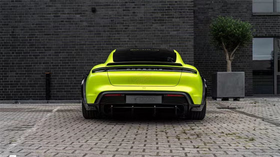 Porsche Taycan Geniş Bedenli Kit için Taycan PD tarzı Karbon Fiber Ön Dudak Diffuser Spoiler Side Skirt Wheel Arch