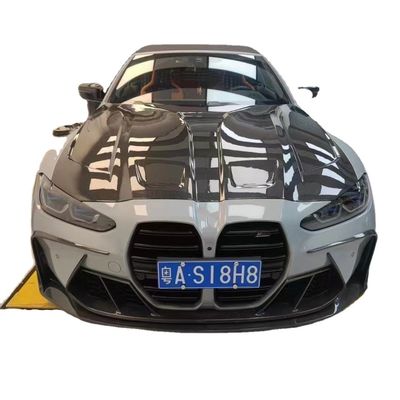 BMW G80 G82M3 M4 Karbon Fiber Body Kit G80 G82M3 M4 Geliştirilmiş Paktechz Stili Ön Dudak Diffuser Spoiler Hood
