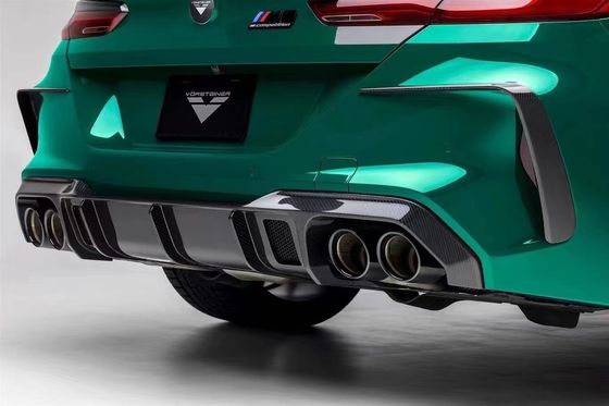 BMW M8 Karbon Fiber Body Kit için M8 Yükseltilmiş Vors Stili Karbon Fiber Ön Dudak Diffuser Spoiler Side Skirt Body Kit