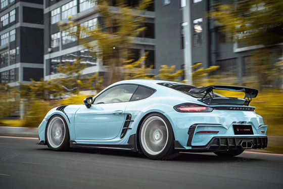 Lake Blue GTS Porsche Body Kit 718 Yan Eteği 2017 - 2019 Bump Spoiler