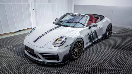 Porsche 992'ler için Karbon Fiber Body Kit 992'ler AE Stili Kuru Karbon Fiber Ön Dudak Diffuser Spoiler Yan Eteği
