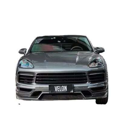 Değiştirme 2019 Porsche Cayenne Body Kit Side Skirts Kuru Karbon Fiber Diffuser Spoiler