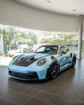 Mavi Porsche Body Kit 992 GT3RS Tarzı Kuru Karbon Fiber Kapüşon