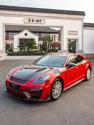 MSY Panamera 971 Vücut Kiti Kırmızı Karbon Lifi Değiştirme Ön Tampon Spoiler Geniş Vücut Kiti