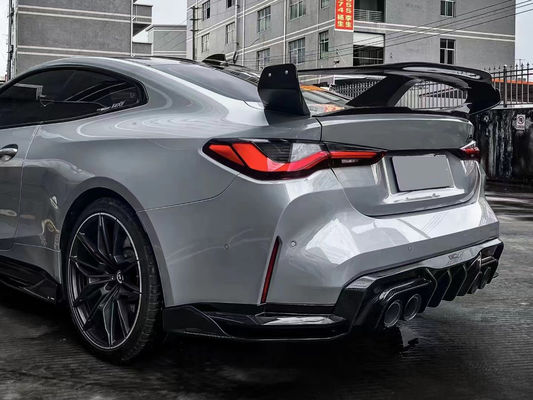 BMW 4 Serisi G80 G82 M3 M4 Karbon Fiber Spoiler G80 G82 M3 M4 Geliştirilmiş GTR Stili Spoiler Wing