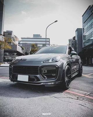 Cayenne Porsche Body Kit Kuru Karbon Fiber MTR Tarzı Ön Dudak Difüzörü