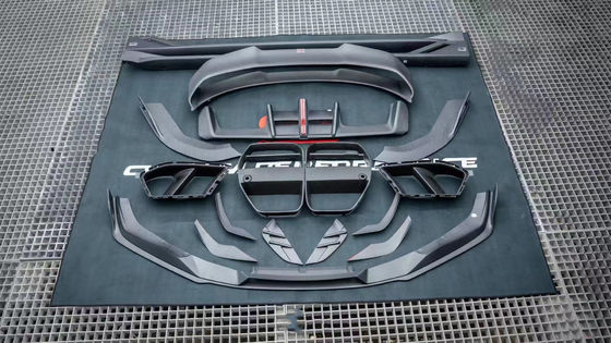 BMW G80 G82 M3 M4 Karbon Fiber Body Kit G80 G82 M3 M4 Gelişmiş AE Stili Ön Dudak Diffuser Spoiler Side Skirt Body Kit