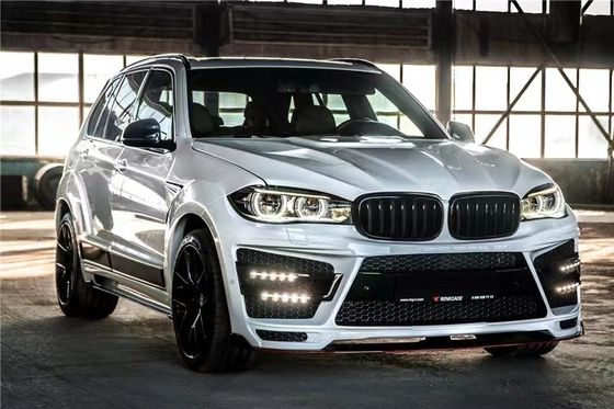 BMW X5 X5M Geniş gövde kitleri için X5 X5M yükseltilmiş RD Karbon fiber stil ön ve arka tampon spoiler kapak geniş gövde kitleri