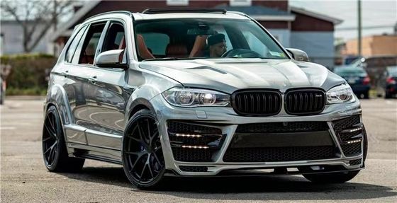 BMW X5 X5M Geniş gövde kitleri için X5 X5M yükseltilmiş RD Karbon fiber stil ön ve arka tampon spoiler kapak geniş gövde kitleri
